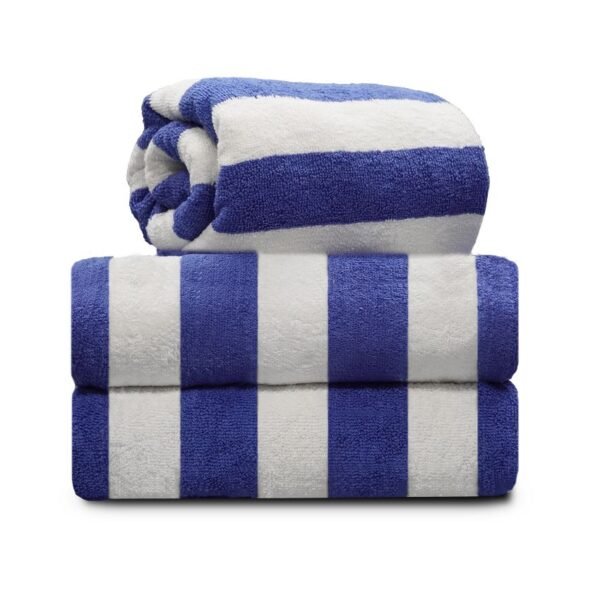 Pool Towel Blue Stripe1 30x60