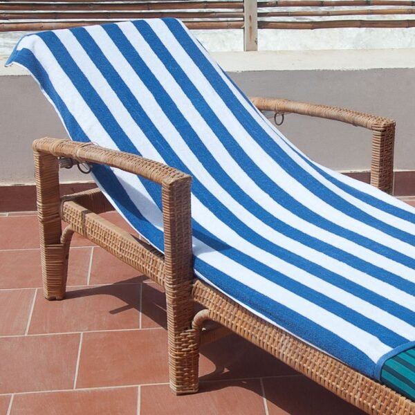 Pool Towel Blue Stripe 30x70