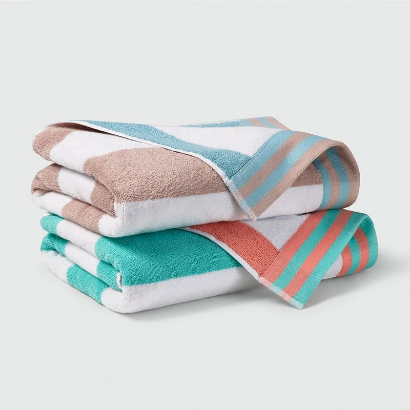 Striped_Pool_Towels_-_1__068811780671815webp | My Hospitality Supplies Standard Textile Duet Striped Pool Towels collection